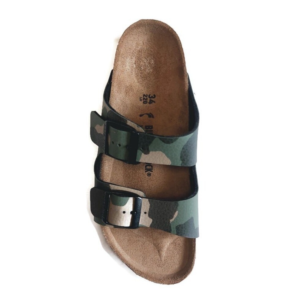 Birkenstock Arizona Kids Size L3 Sandals EU 34 Desert Soil Camouflage Green - Picture 3 of 9
